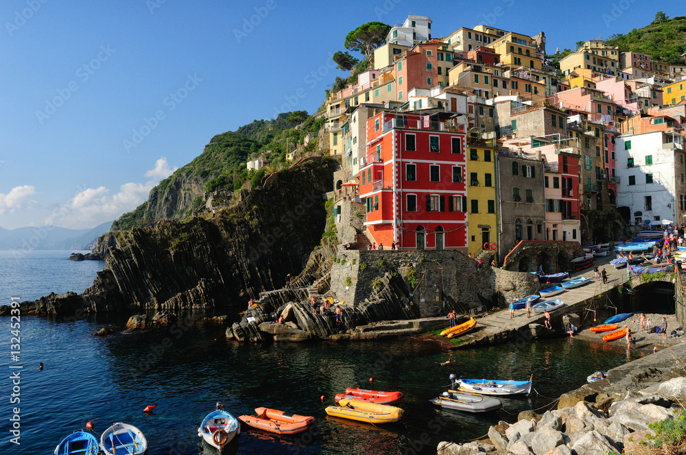 Riomaggiore, famoso paese della Liguria, Italia