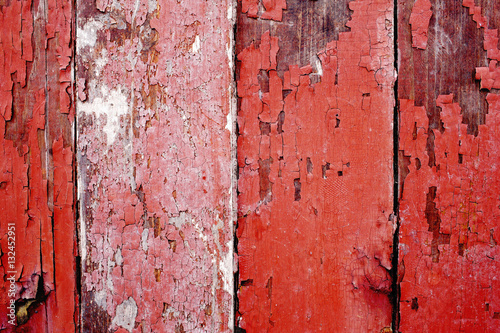 painted wooden fence with a shabby paint