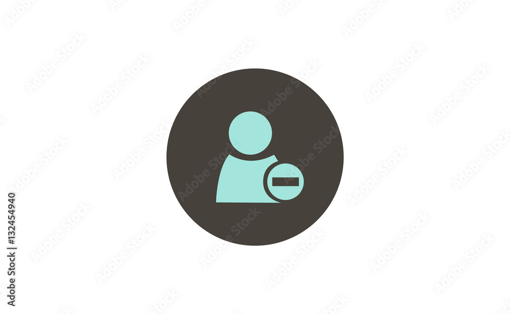 Vector flat remove user web icon Vector flat remove user web icon