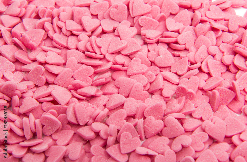 small pink sugar hearts