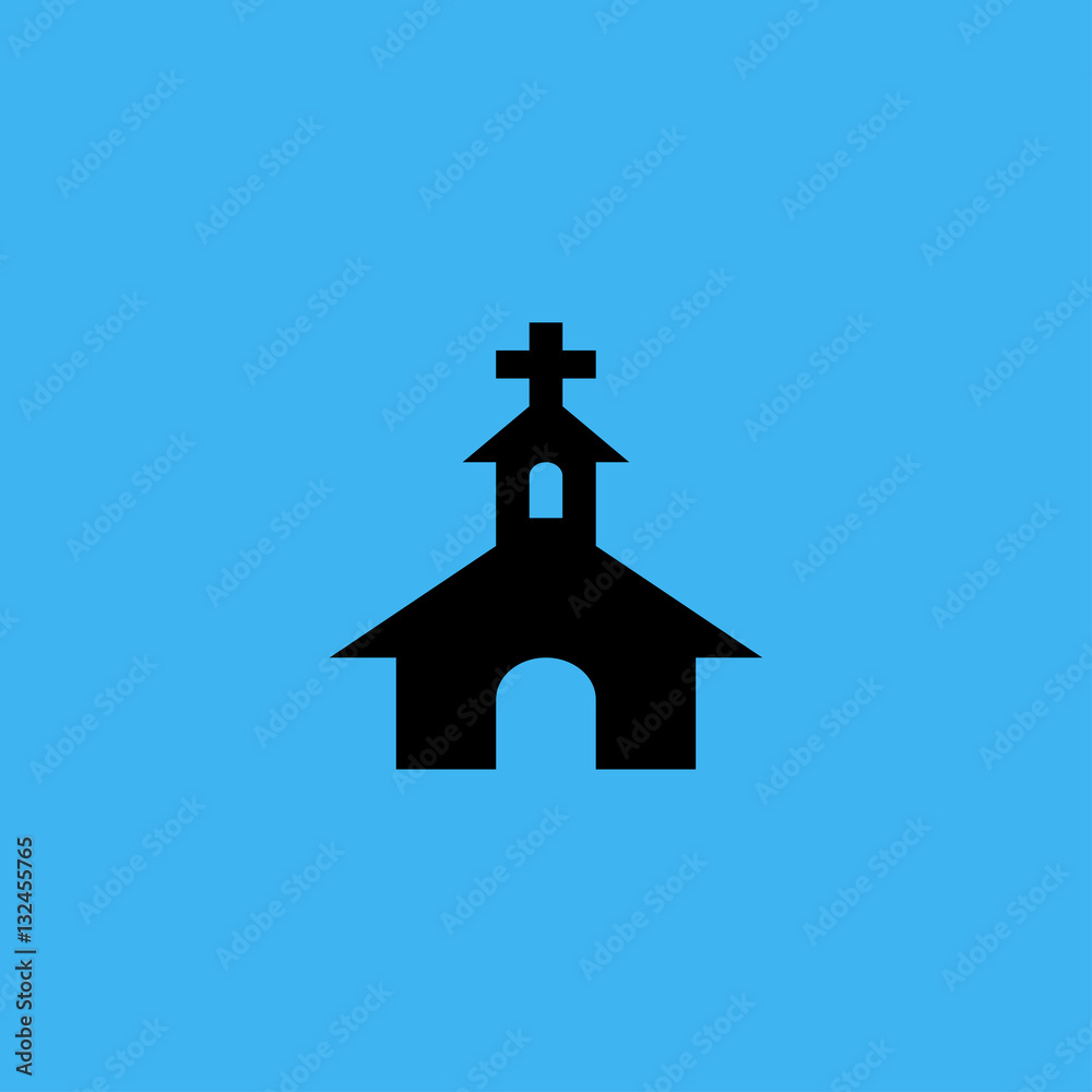 church icon. flat design