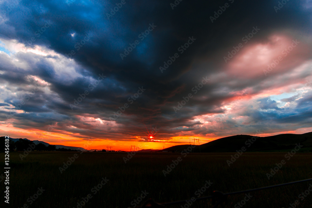 Amazing sunset and clouds