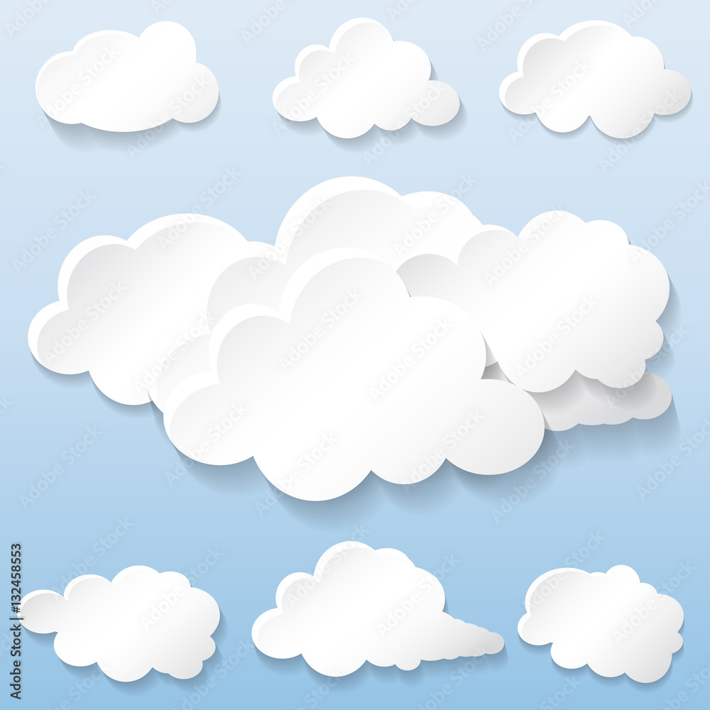 Cloud. Set. Sky. Weather. For your design.