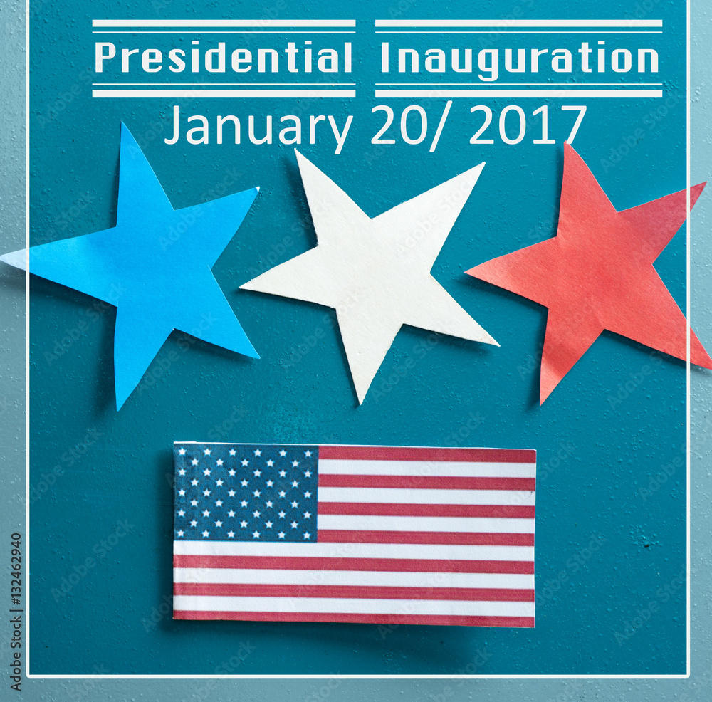 Presidential Inauguration Day On January 20, 2017. Americans celebrate the newly elected US President background 