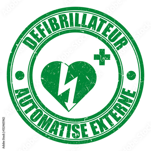 Logo défibrillateur. DAE.