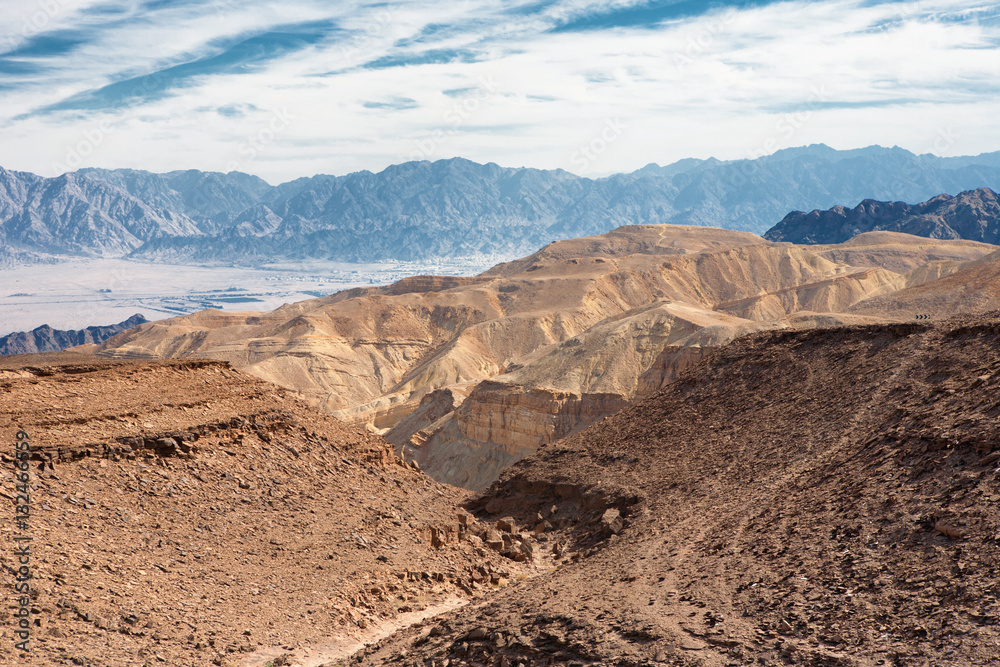 The Eilat mountains in the Negev Desert, Israel