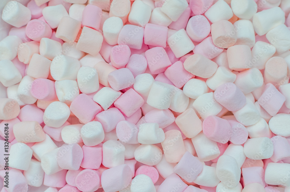 Colorful mini marshmallows background