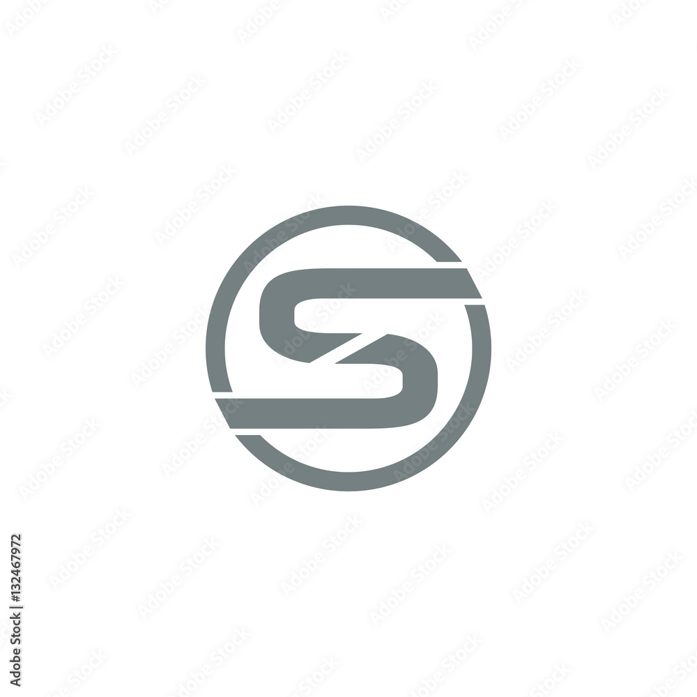 s letter initial on a circle logo vector s letter initial on a circle logo vector
