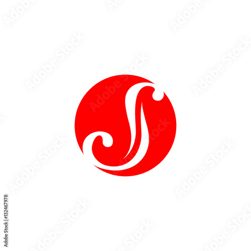 s letter initial on a circle logo vector