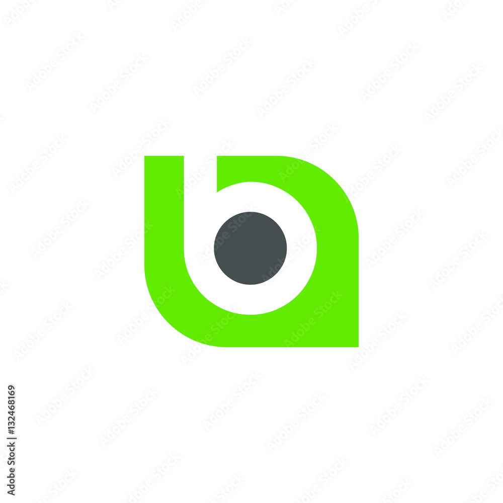 b letter initial on the rounded shape logo vector b letter initial on the rounded shape logo vector