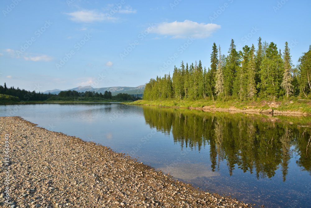 Fototapeta premium North river in the national Park Yugyd VA.