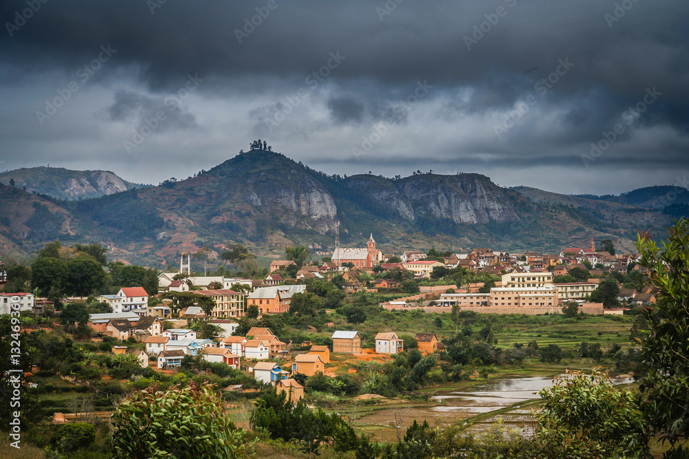 Madagascar town landscape