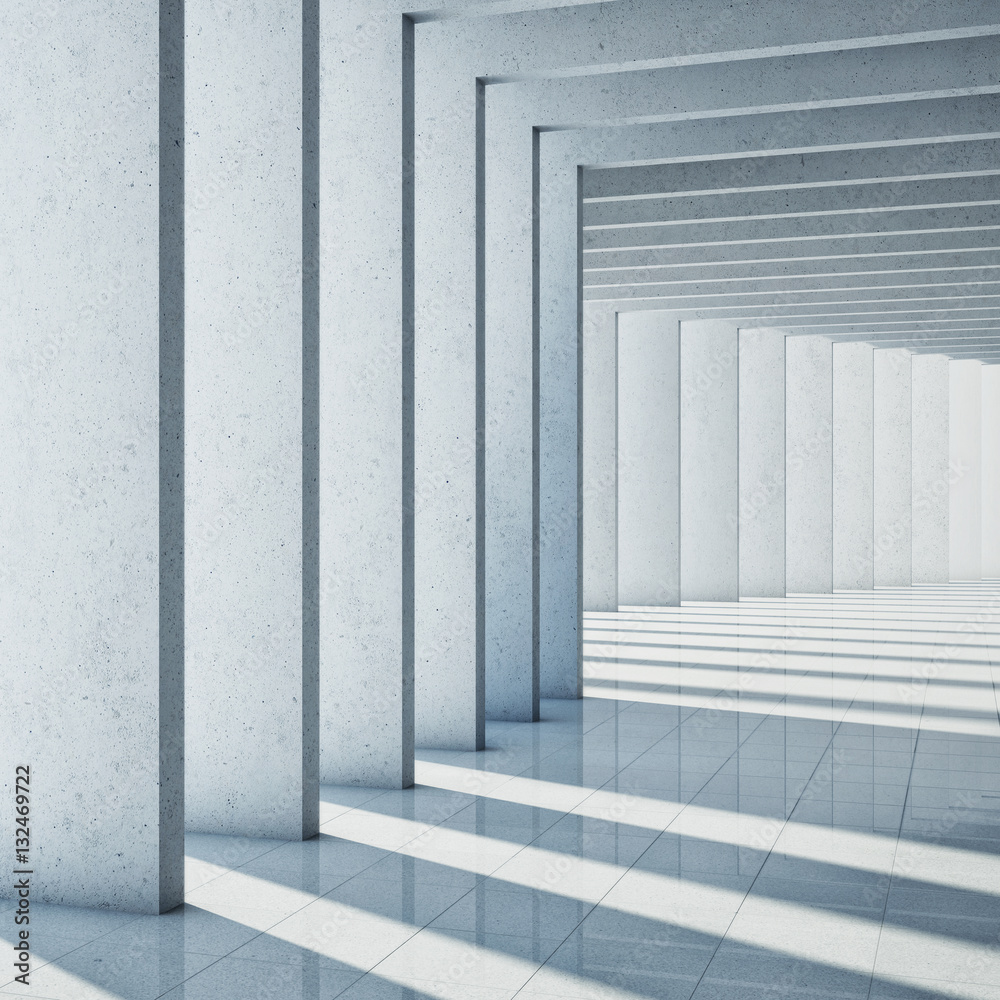 Modern concrete hall Modern concrete hall