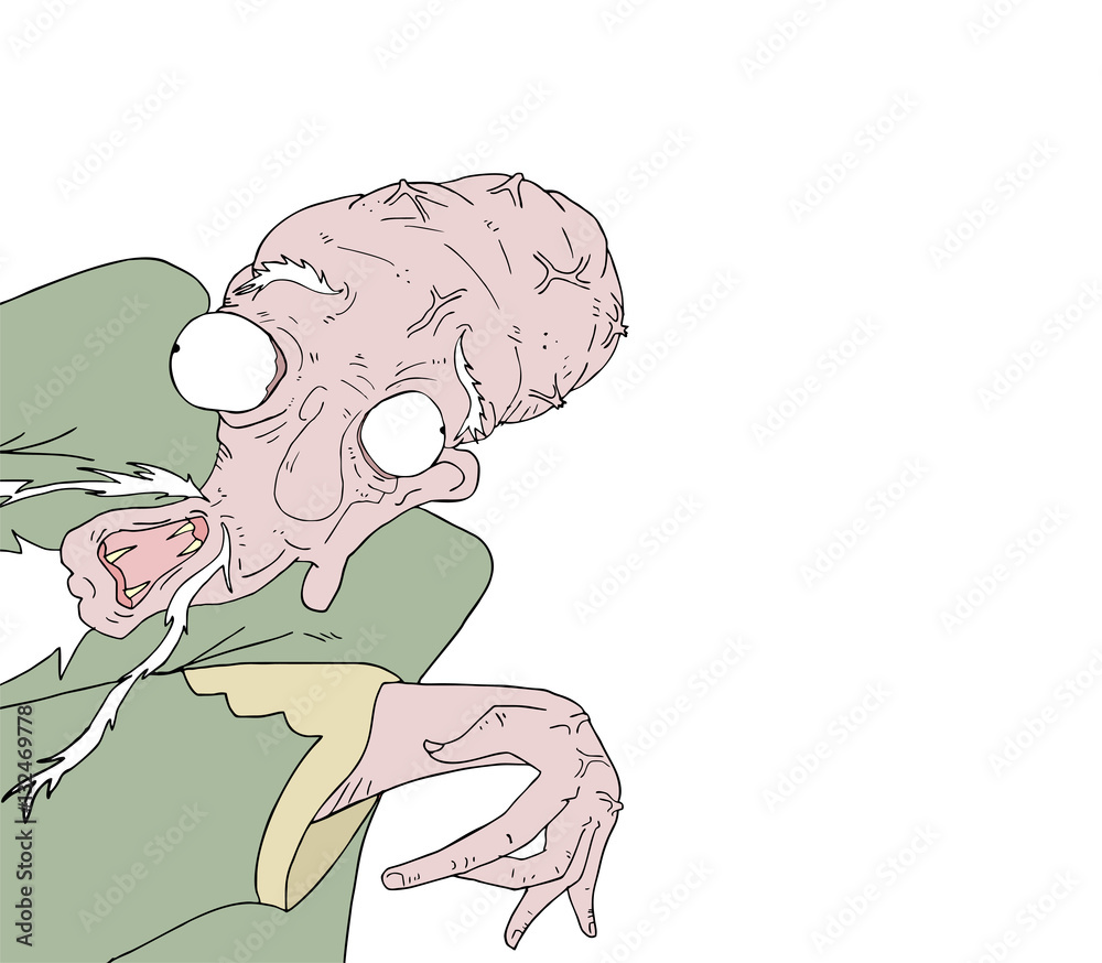 Obraz premium ugly old man draw