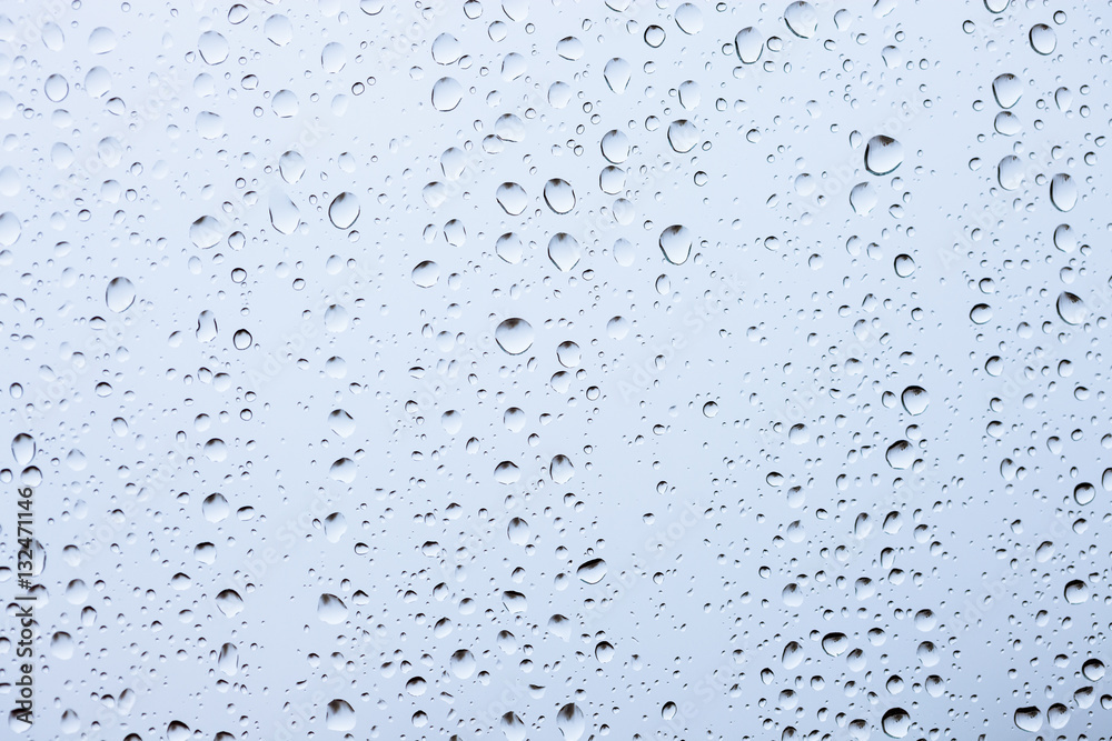 Water drops on glass Water drops on glass