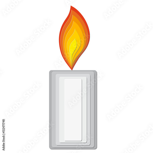 Candela - Icona / logo strati in rilievo