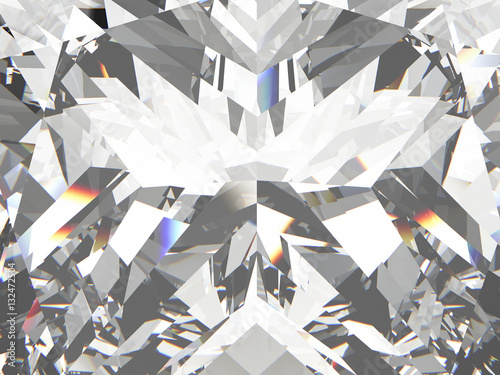 3D illustration crop diamond texture zoom