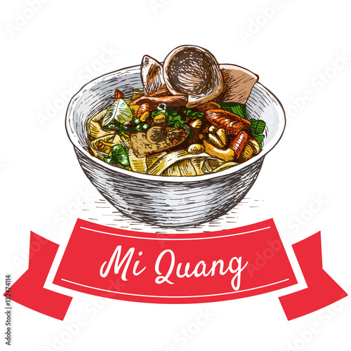 Mi Quang colorful illustration.