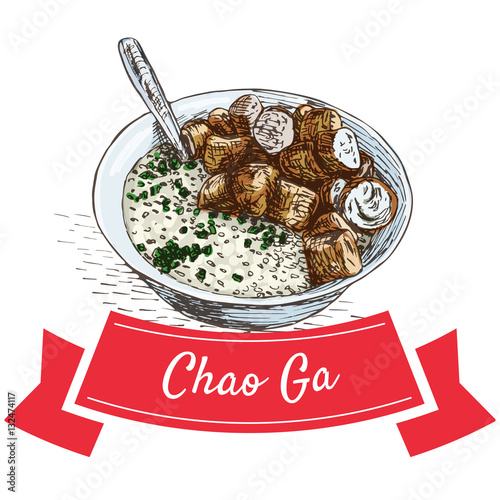 Chao Ga colorful illustration.