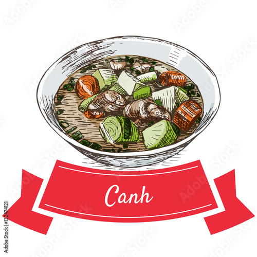 Canh colorful illustration.