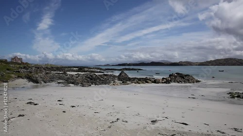 Isle of Iona Scotland uk Scottish island off with beautiful white sand beach