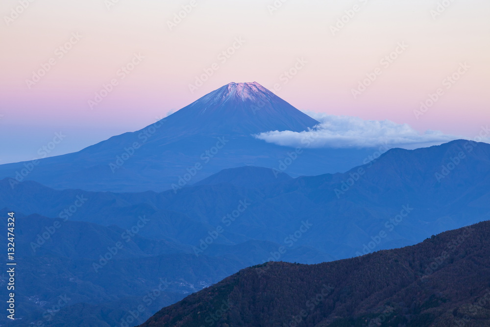 富士山と夕焼け空