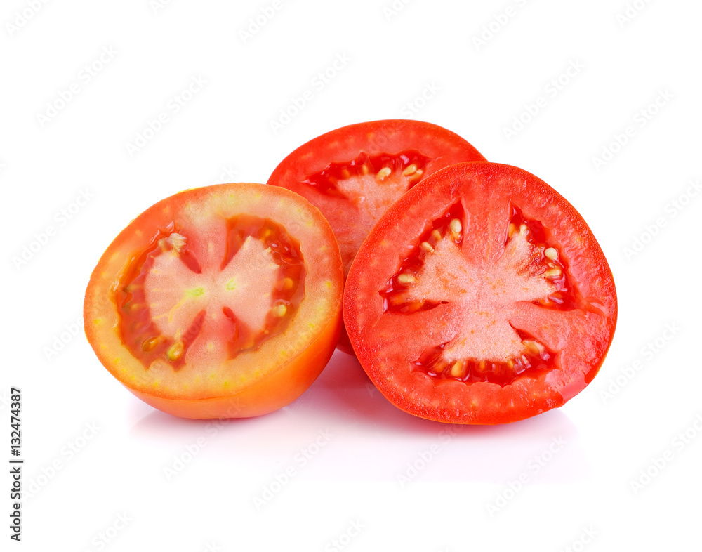Fresh tomatoes isolated on white Fresh tomatoes isolated on white