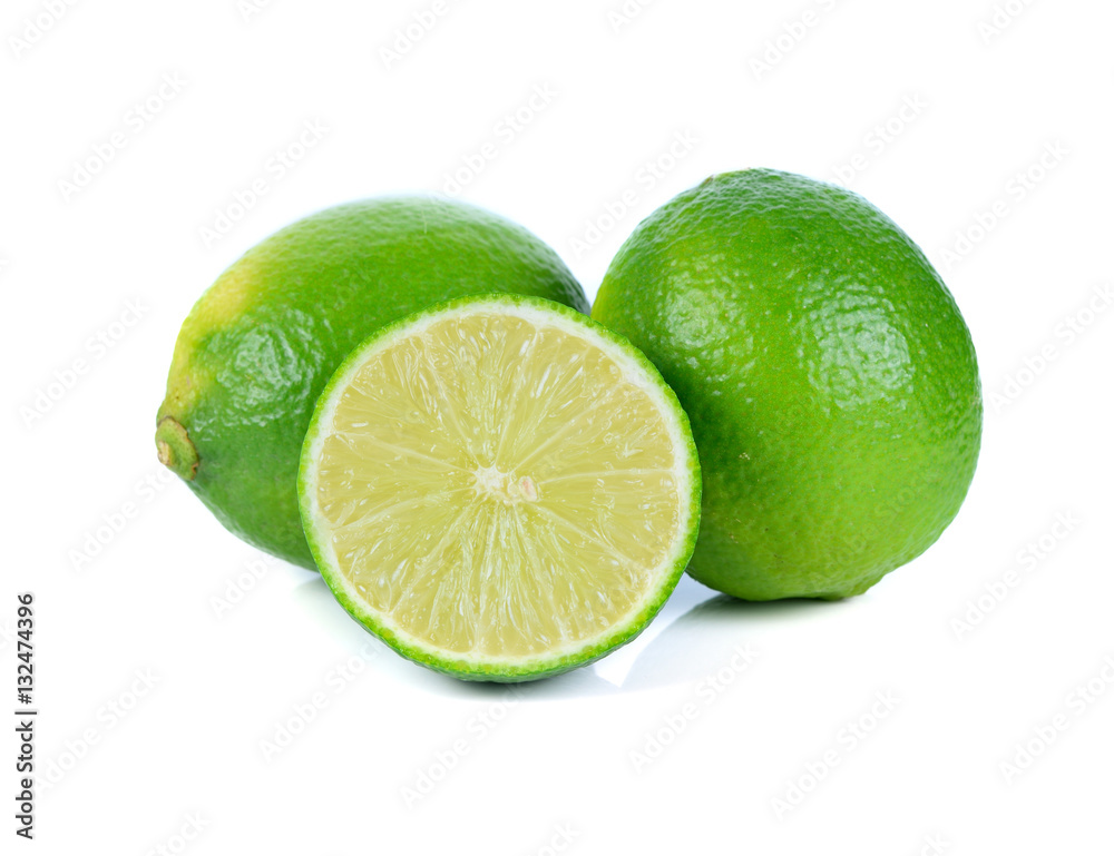 Citrus lime fruit isolated on white background