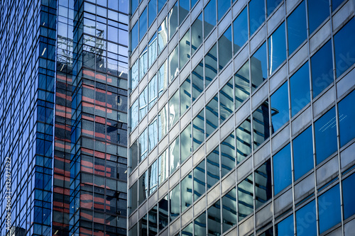 windows of commercial building in Hong Kong 