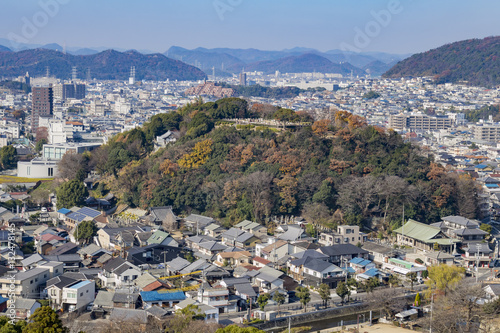 Aerial cityscape from the white Heron castle - Himeji © Kit Leong