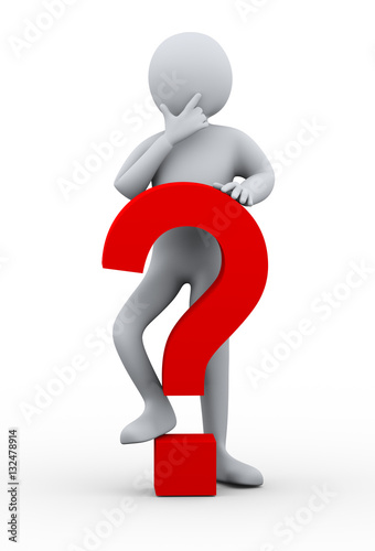 3d Man With Question Mark Stock イラスト Adobe Stock