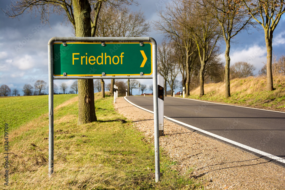 Schild 96 - Friedhof