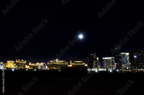 Canvas Print Super Moon Over Las Vegas