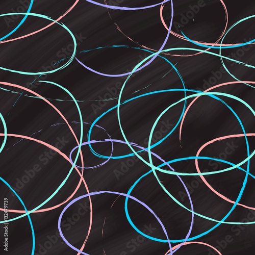 Vector chalk lines seamless pattern