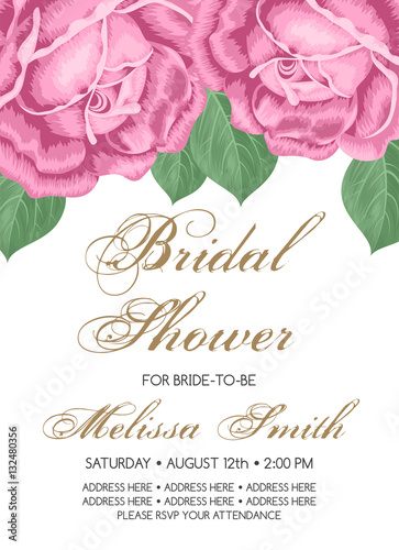 Bridal shower invitation template