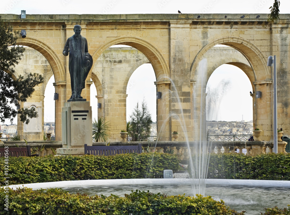 Fototapeta premium Upper Barrakka Garden in Valletta. Malta