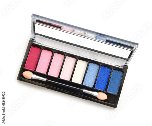 top view of palette make up isolate.