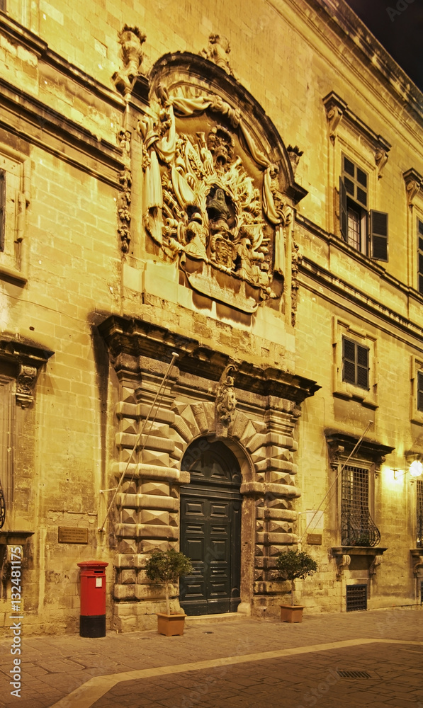 Auberge d italie in Valletta. Malta