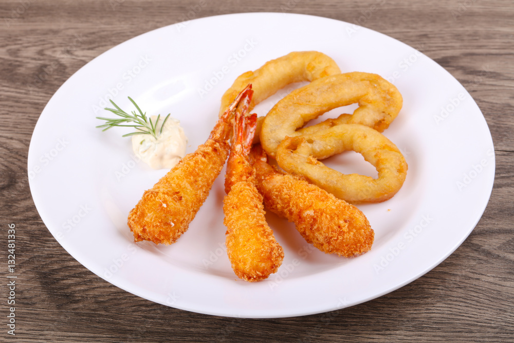 Squid and Shrimp Tempura Squid and Shrimp Tempura