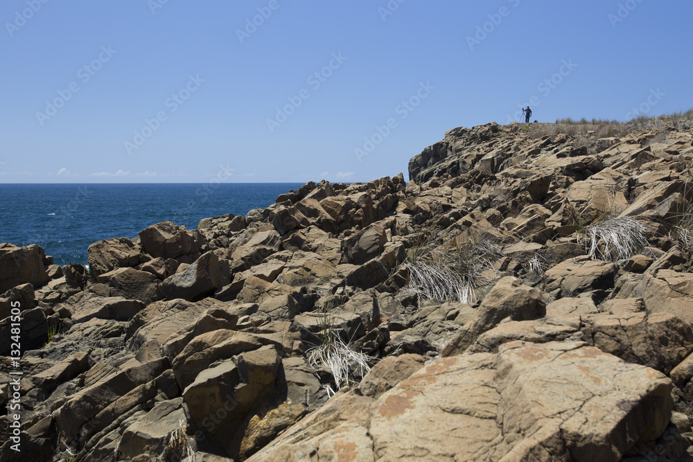 Rocky land at Kiama Australia