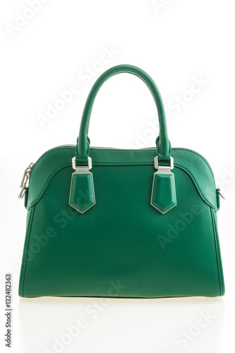 Beautiful elegance and luxury fashion green handbag © siraphol
