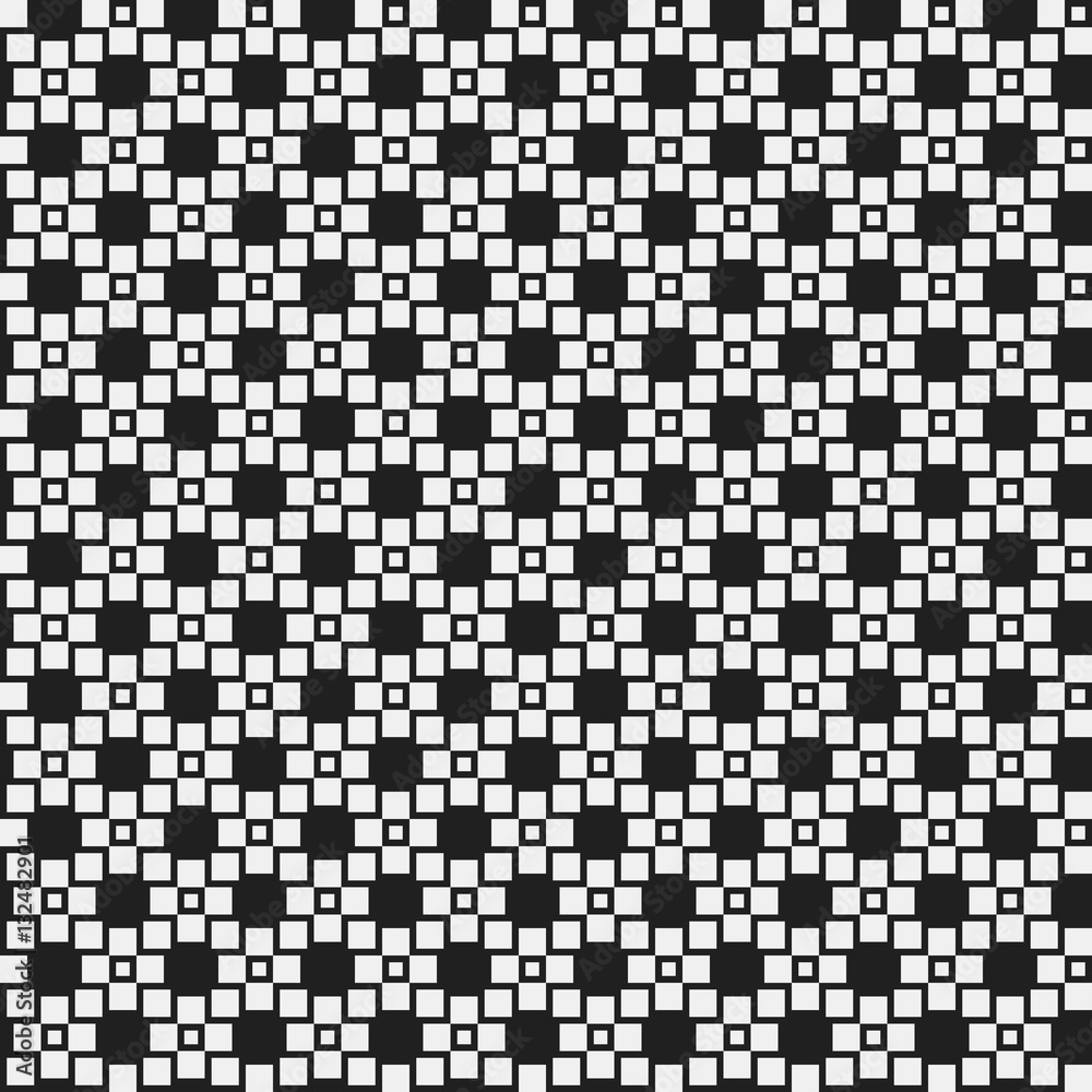 Fototapeta premium Strict pixelated seamless pattern in corporate style. Useful for web backgrounds, textile or interior design.