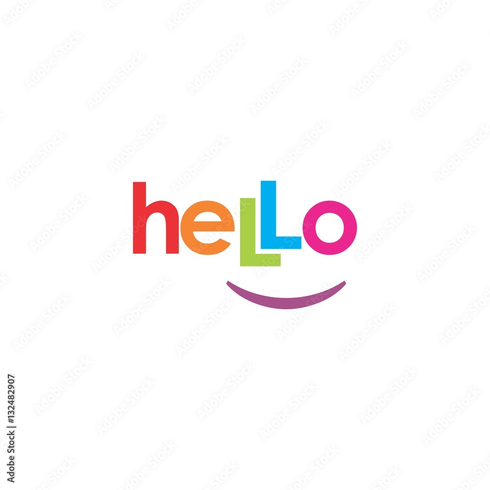 Hello Greeting Letter Word Logo Vector Hello Greeting Letter Word Logo Vector