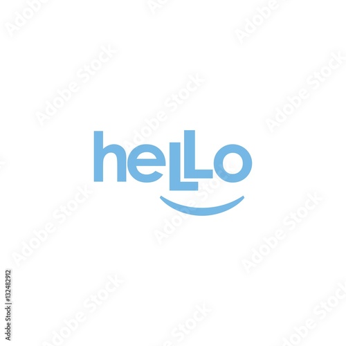 Hello Greeting Letter Word Logo Vector