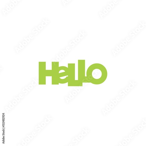 Hello Greeting Letter Word Logo Vector © mustain17