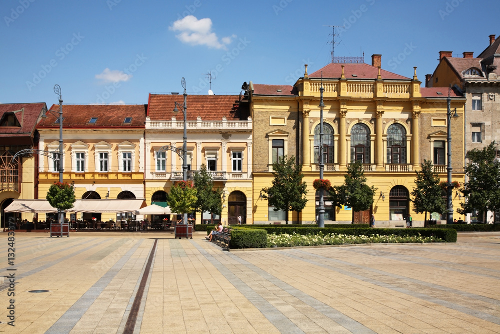 Kossuth square in Debrecen. Hungary
