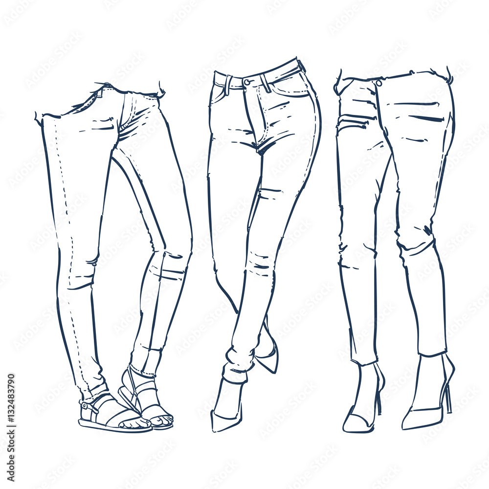 Fashion Illustration - Jeans by idrawfashion on DeviantArt