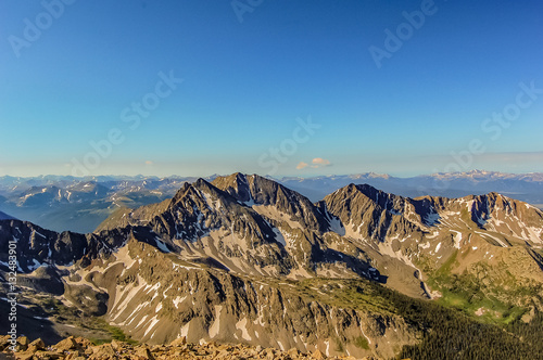Obraz na plátně View from Huron Peak Summit, Leadville Colorado