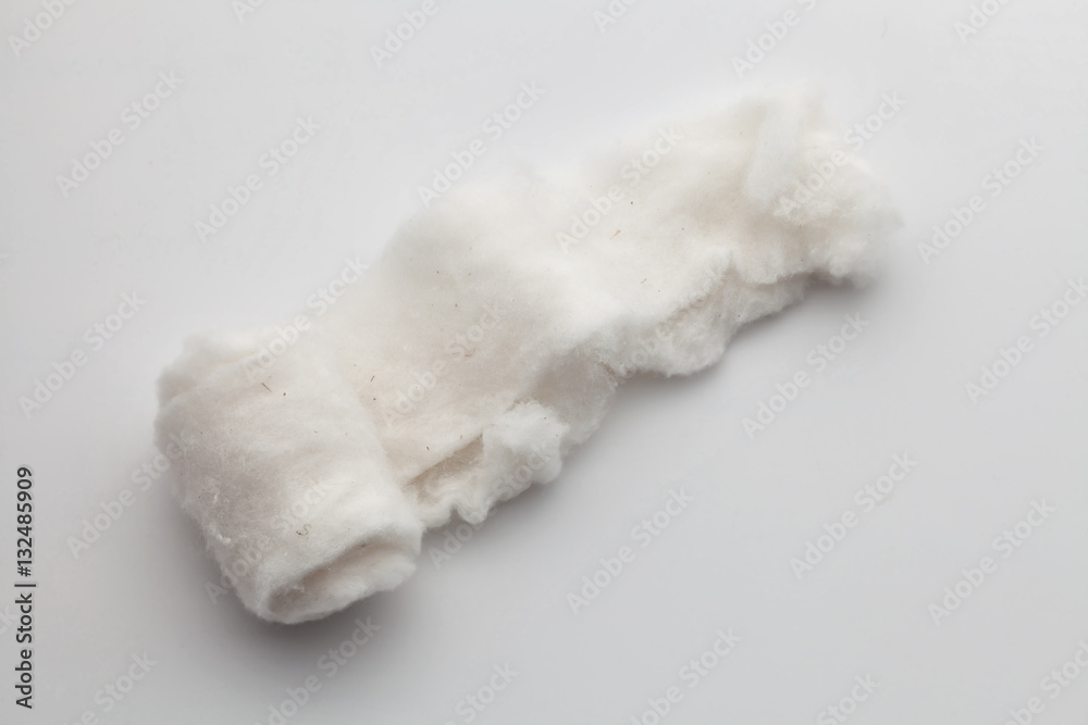 organic cotton for vape on white background