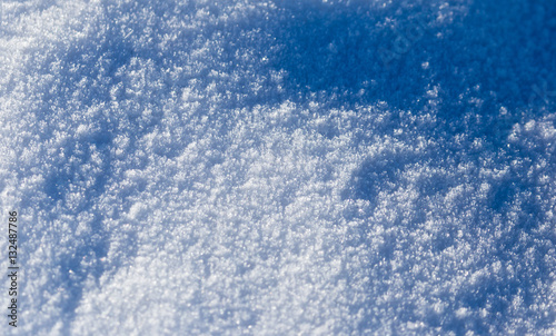Snow in nature as a background